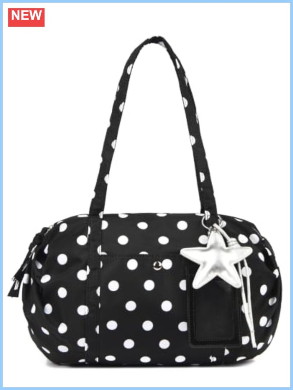 Slouchy Tote Bag Nylon Hobo Shoulder Fits 13" iPad Lightweight Y2K